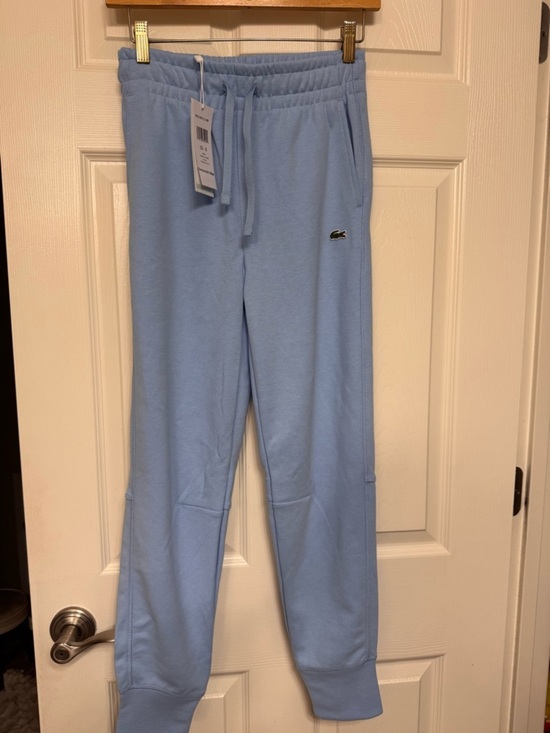 Lacoste Pants - Lacoste Pale Blue Fleece Joggers